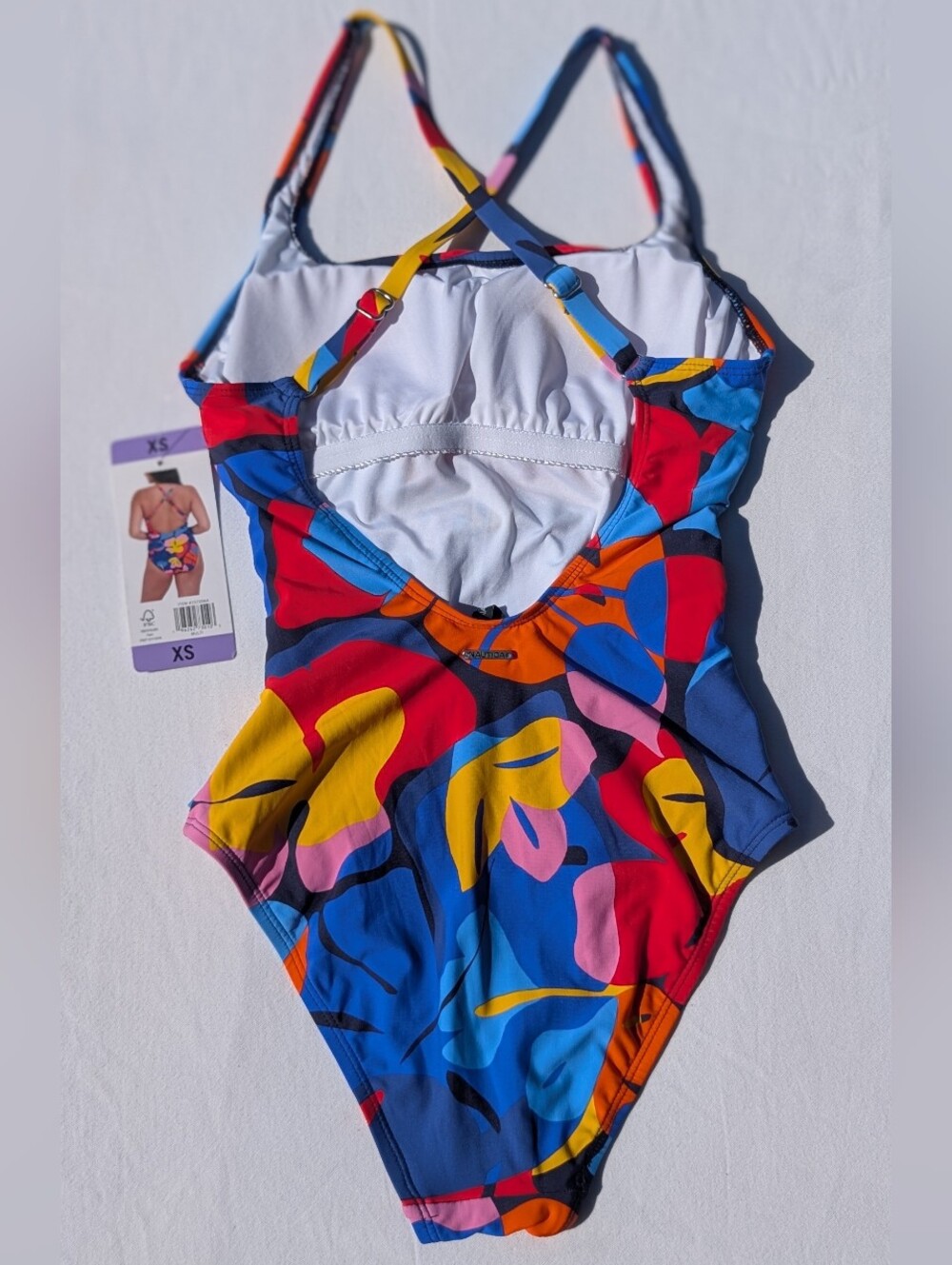 Nautica Girls' Bright Multicolor One-Piece Swimsuit Size XS - Picture 2 of 14